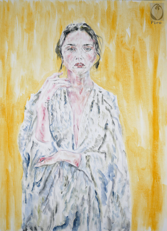 oil on paper - olio su carta di Piro